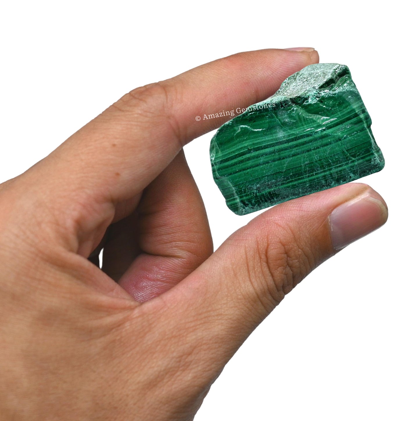 Amazing Gemstone 2 Pieces Malachite Raw Crystals and Healing Stones, Natural Rocks for Tumbling and DIY Raw Stones and Crystals