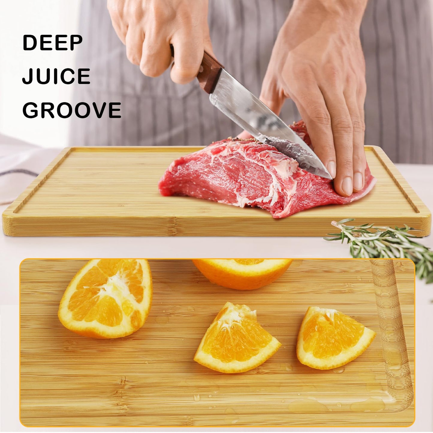 Bamboo Cutting Board Set with 6 Color-Coded Flexible Chopping Mats,BPA Free, Durable & Multi-Purpose for Kitchen Prep, Ideal Charcuterie & Chopping for Meat, Vegetables and Fruits Ideal Kitchen Gifts