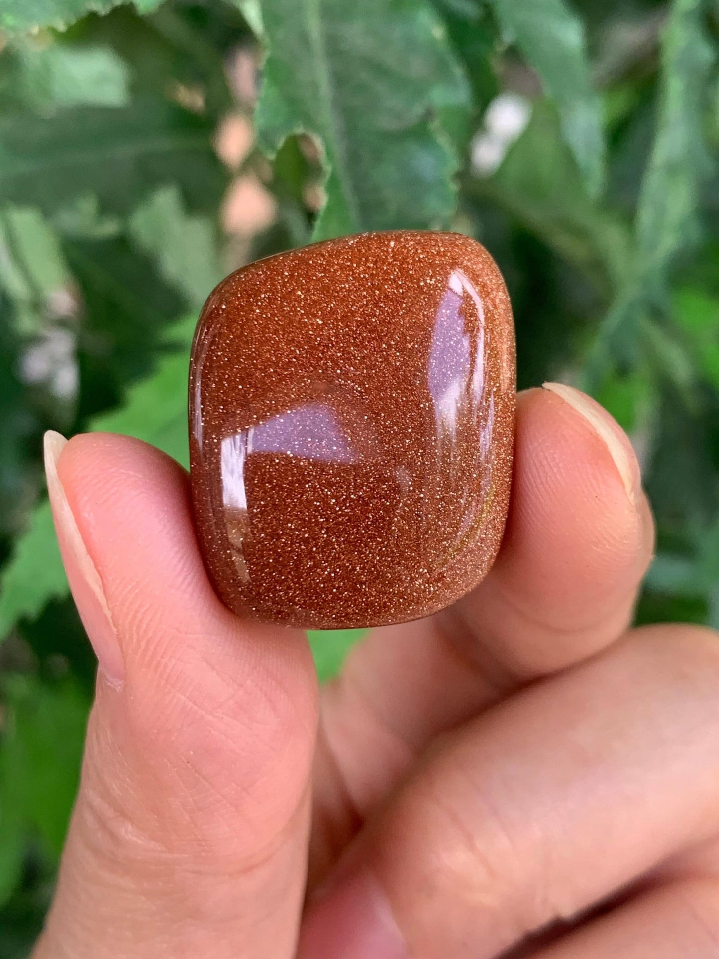GAF TREASURES 5 Pcs Red Goldstone Tumbled Stones, Polished Red Goldstone Gemstone, Red Goldstone Healing Crystals (Red Goldstone)