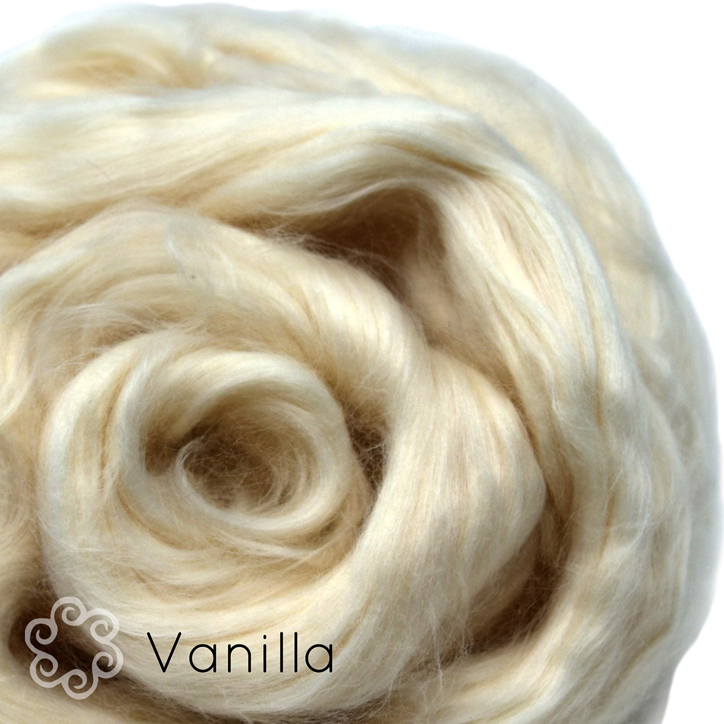 Cotton Fiber for Spinning, Blending, Felting & Fiber Arts. Soft Vegan Combed Top Roving. Vanilla