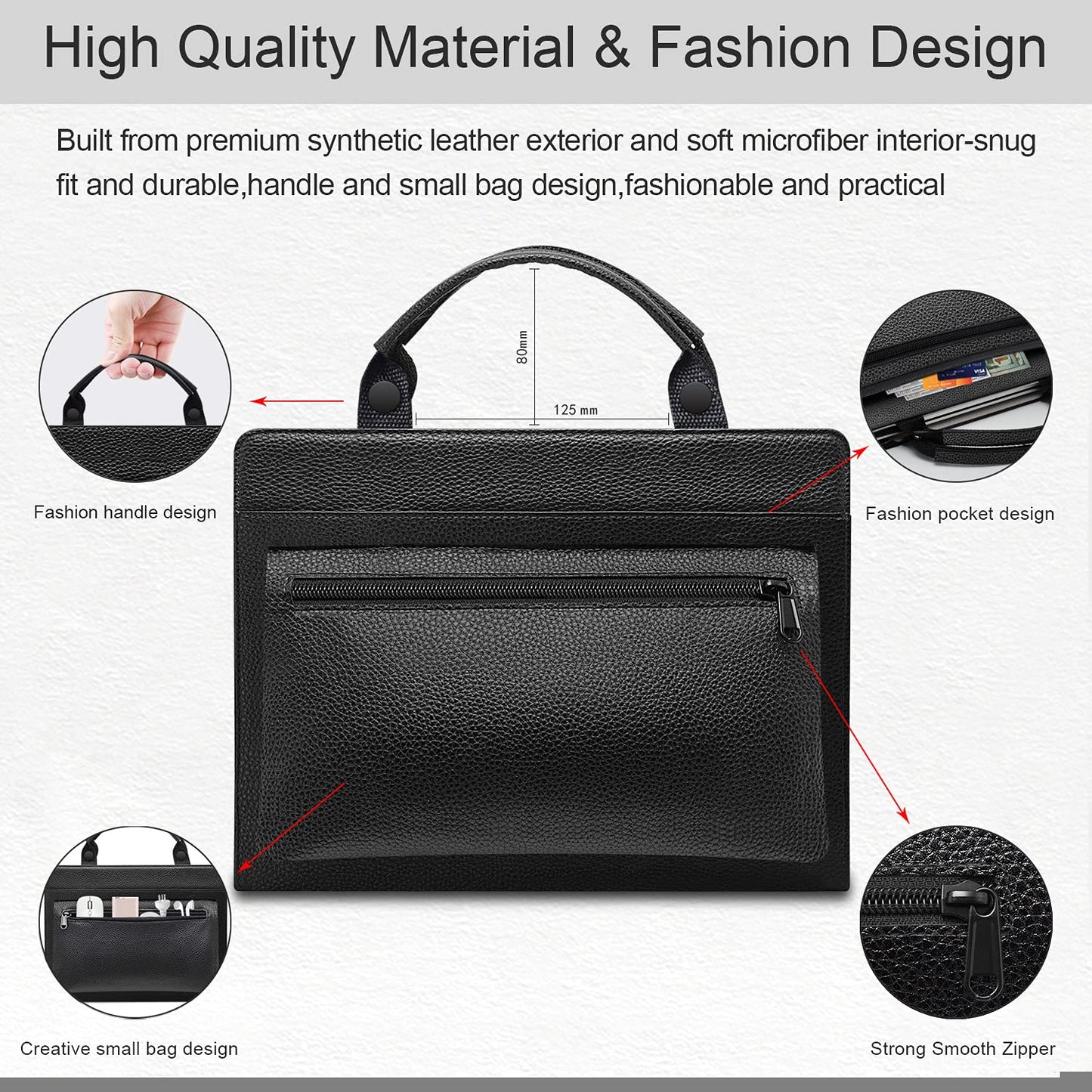 Protective Case & Portable Bag for Lenovo IdeaPad 1i, ThinkPad X1 Carbon Gen 5/8, ThinkPad Yoga 4/5, ThinkBook 14 G2/3, Lenovo K14 - Black
