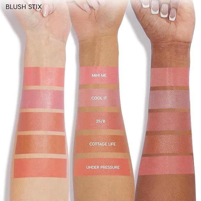 ColourPop Blush Stix - Cream Blush Stick with a Blendable, Hydrating Formula and Natural, Skin-Like Finish - Glowy Summer Makeup for Cheeks, Eyes & Lips - Cool It (0.28 oz)