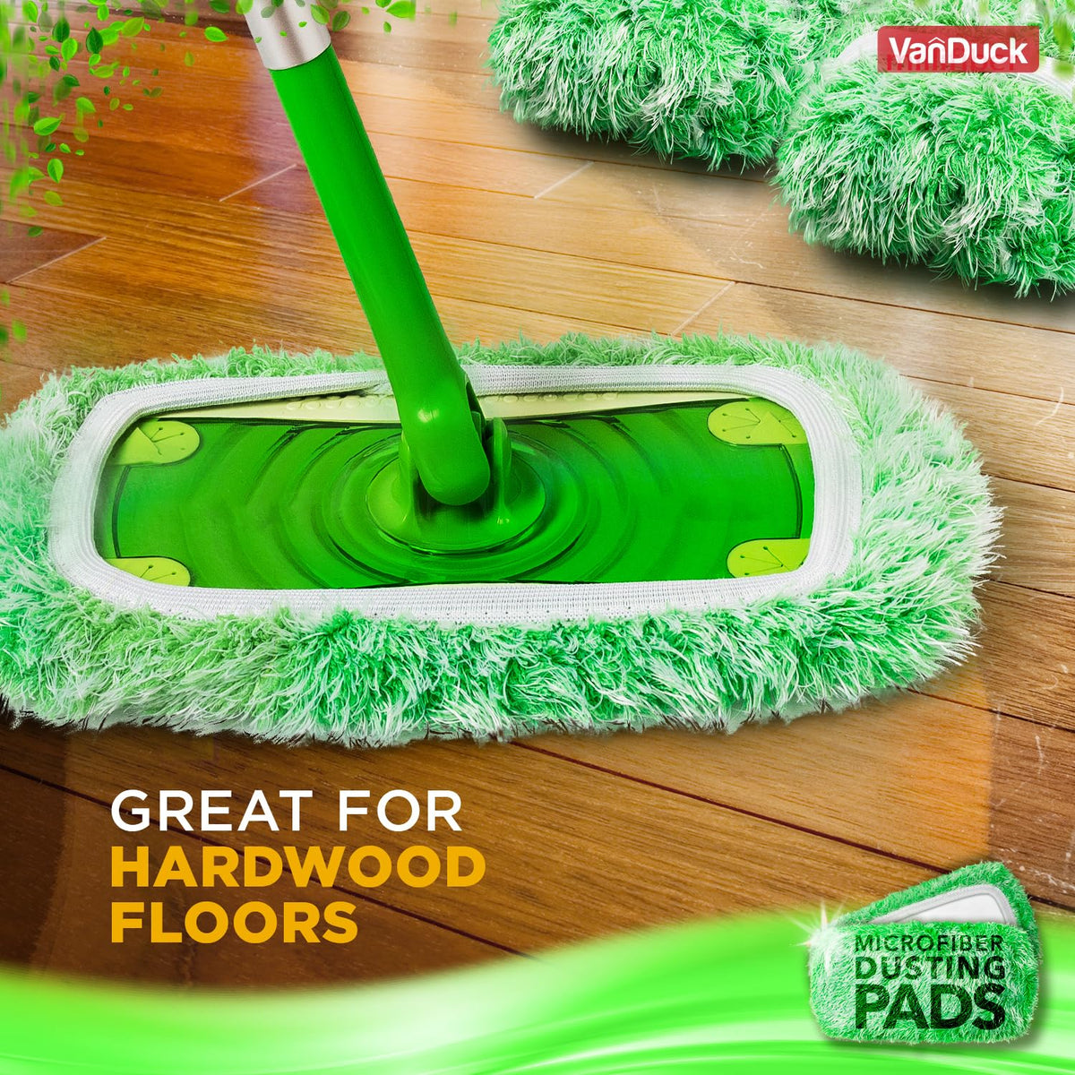 Reusable Microfiber Floor Duster Refill for Swiffer Sweeper (2 Count)