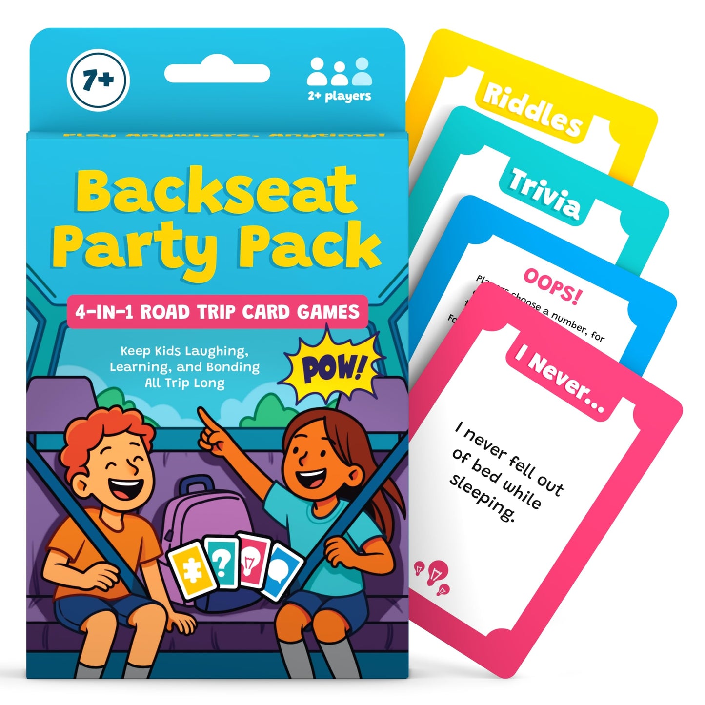 WELL BALANCED Road Trip Games for Kids Travel Essentials, Trivia, Riddles, Car Activities Must Haves for Ages 7+
