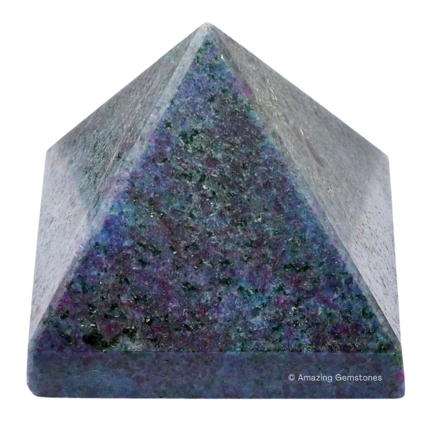 Amazing Gemstone Ruby Kyanite Pyramid Crystal Healing Stones - 2" Great Pyramid Figurine of Natural Stone Pyramid for Meditation, Reiki, Chakra Balancing and Crystal Pyramids Grid