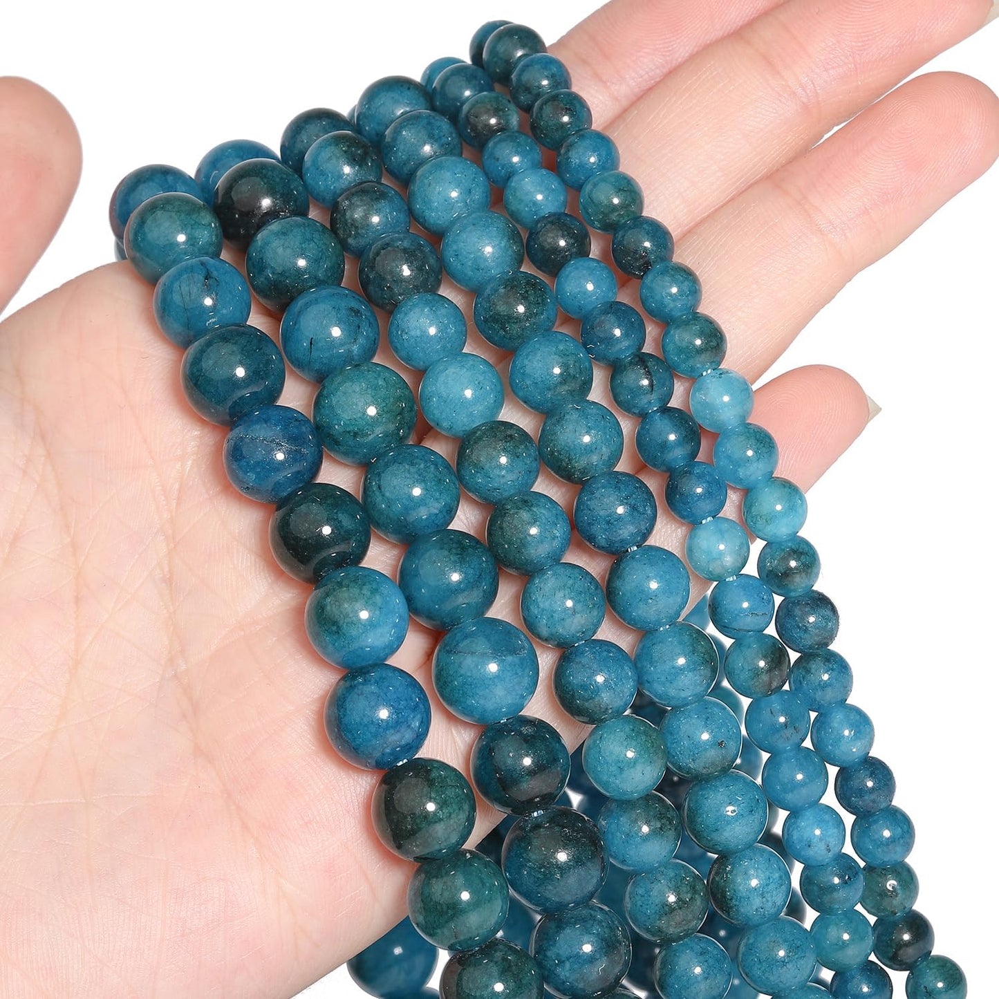 6mm Apatite Natural Stone Beads Round Loose Beads for Jewelry Making Yochus DIY Beads Bracelet Necklace