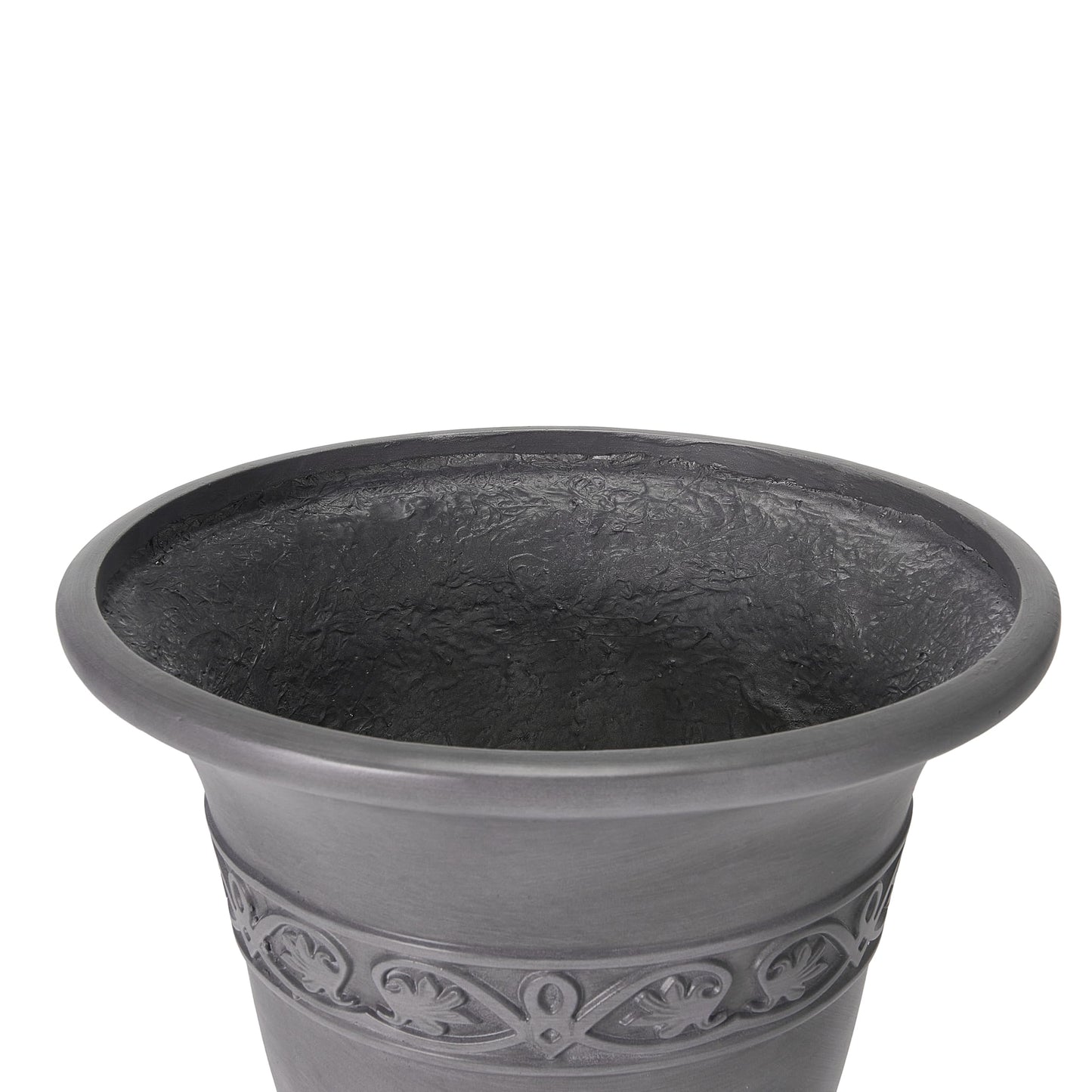 Christopher Knight Home Sical Round Concrete Planter Set of 2, 2 Pack Garden Flower Pot with Drainage Hole, MGO Patio Urn Planter for Outdoor Plants, Outdoor Planter Box, No Assembly, Light Gray