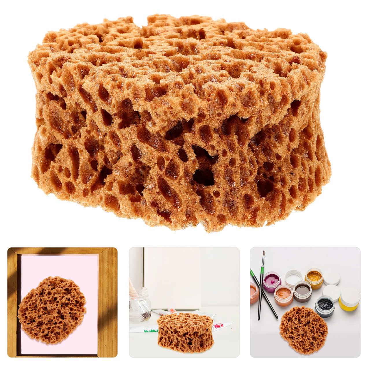 ibasenice Sponge Seaweed Tool, Natural Painting Tool 5.90X4.72X2.75In Reusable Paint Sponge for Arts Crafts Walls Furniture Drywall Texture and Decorative Patterns