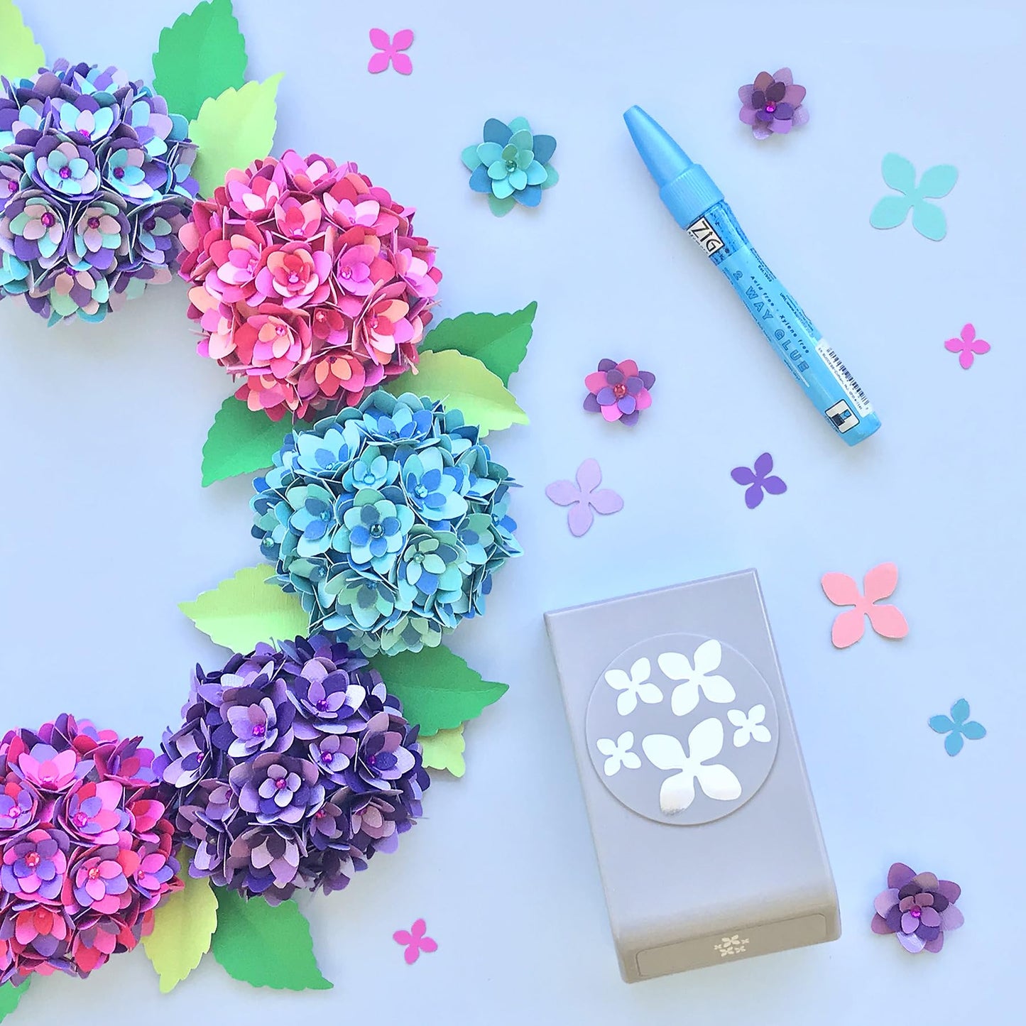 EK Tools Psn L Confetti Hydrangea 54-30328