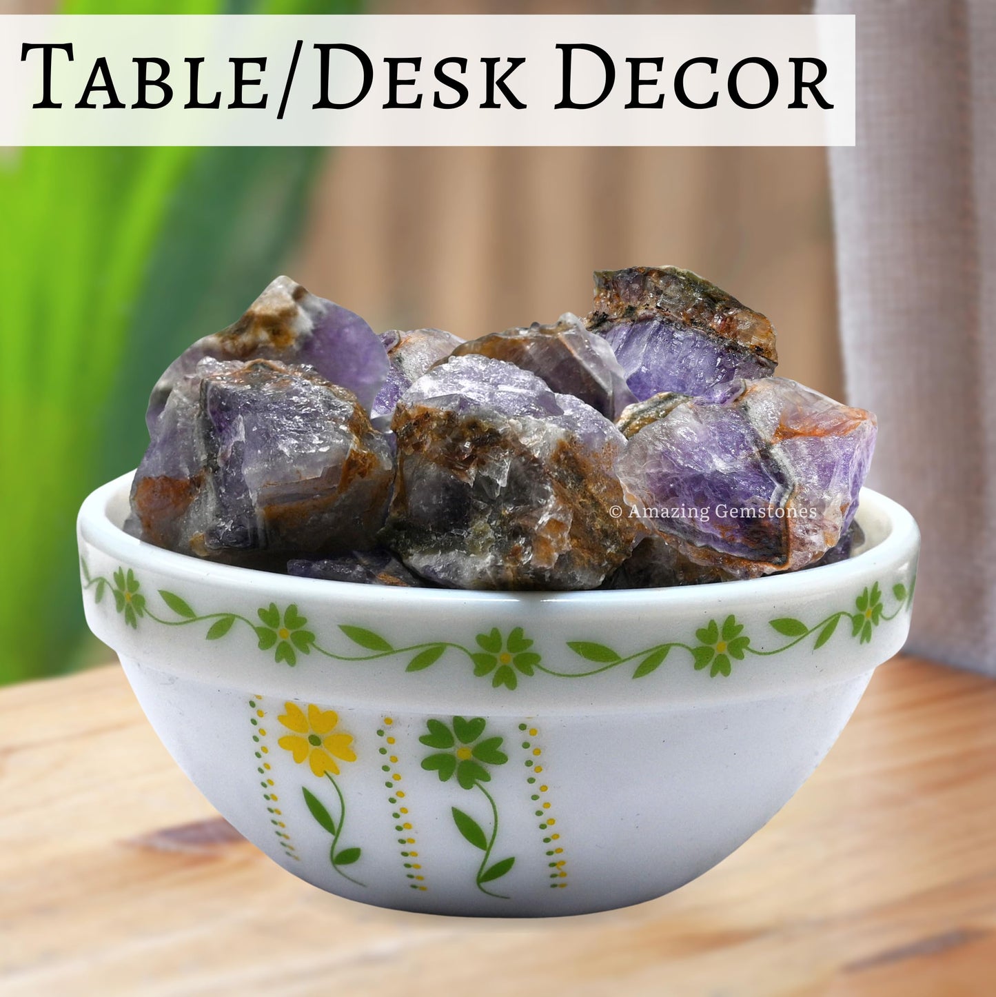 Amazing Gemstone Amethyst Chevron Raw Crystals and Healing Stones, Natural Rocks for Tumbling - DIY Raw Stones and Crystals, 2 Pieces