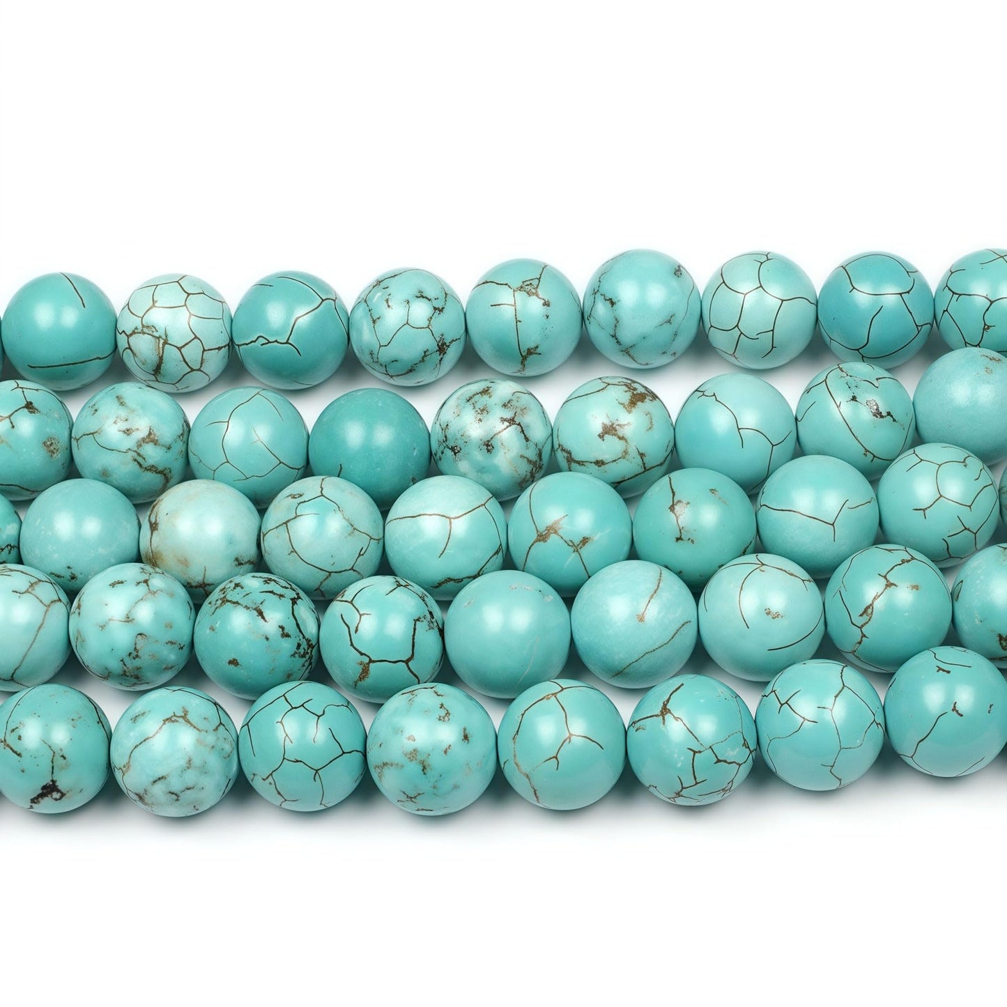 MJDCB Best Sellers Stone Beads Turquoise Round Loose Beads for Jewelry Making DIY Bracelet Necklace (6mm)
