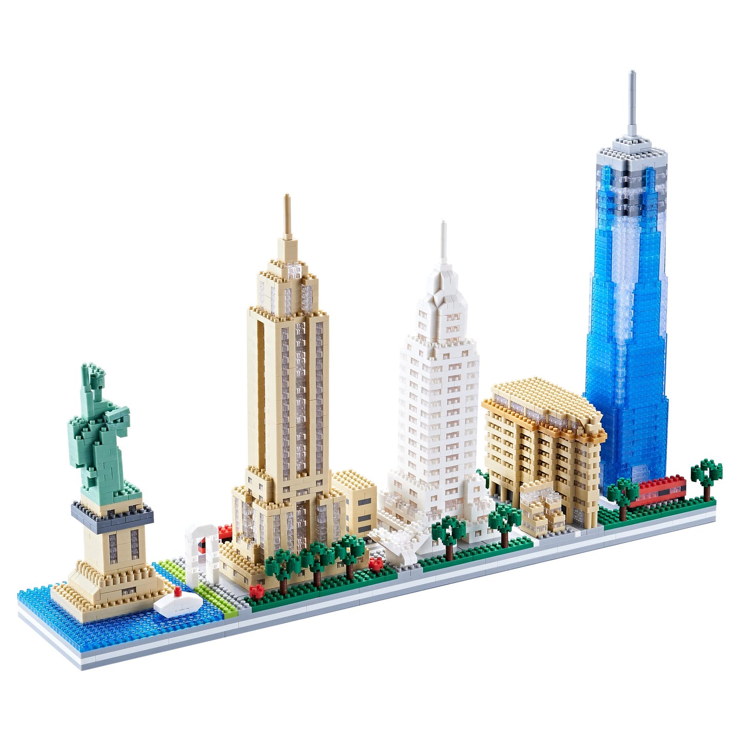 YaJie New York Skyline Micro Mini Blocks Building Set, Collection Model Kit - Detailed City Architecture for Adults（3452 Pcs）
