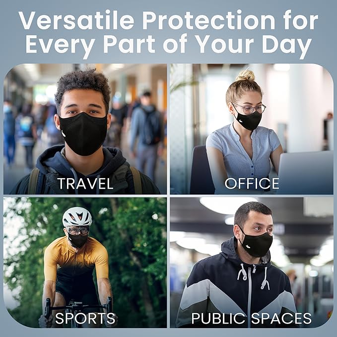 INHERENT Premium Traveler's Face Mask with Anti-Odor SILVERbac | Reusable, Adjustable, Comfortable