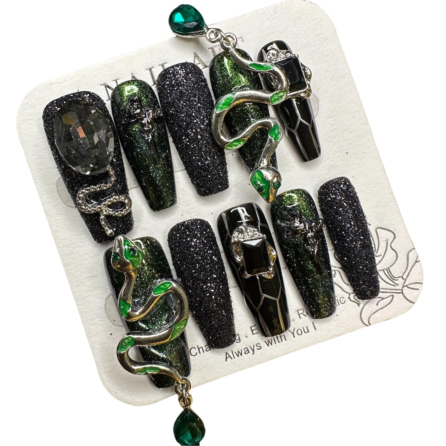 Press on nails,JC Handcrafted Press On Nails Kit, Short Length Nail Press Ons, Durable, Easy Application, Stylish Impress Press On Nails,Perfect for Daily Wear & Special Occasions (S53, M)