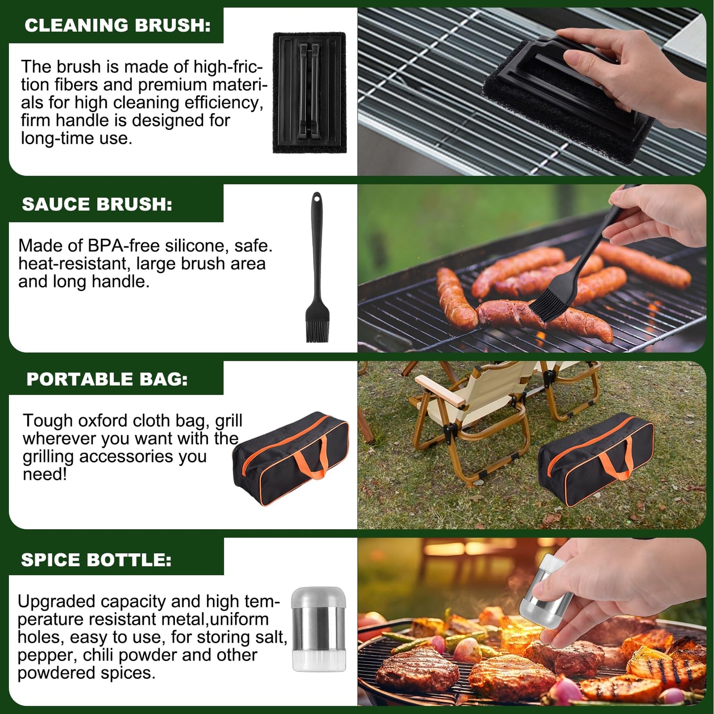 22PCS Griddle Accessories for Blackstone, Flat Top Grill Accessories for Camp Chef, Griddle Spatula Set with Metal Spatula, Enlarged Spatulas, Basting Cover, Scraper for Outdoor Barbecue