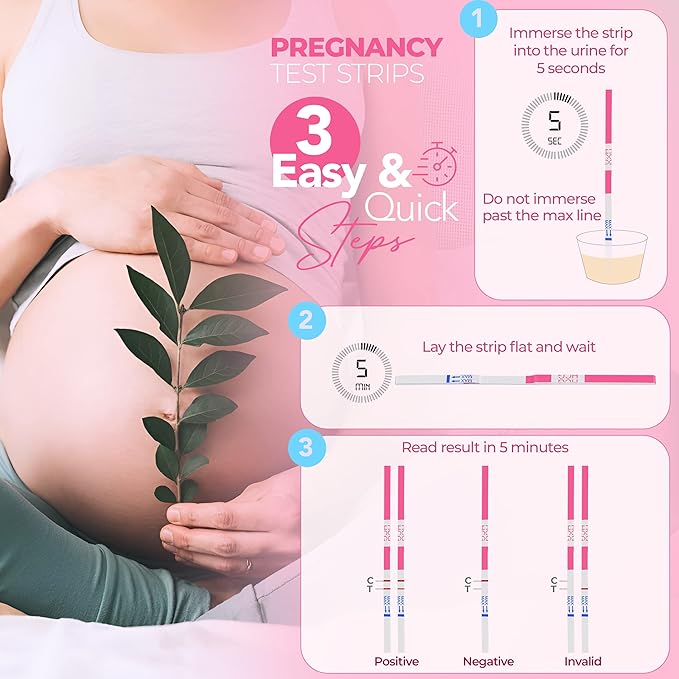 Clinical Guard 60 Pregnancy Tests Strips and 40 Ovulation Test Strips Fertility Kit and Early Detection OPK LH HCG Combo Pack