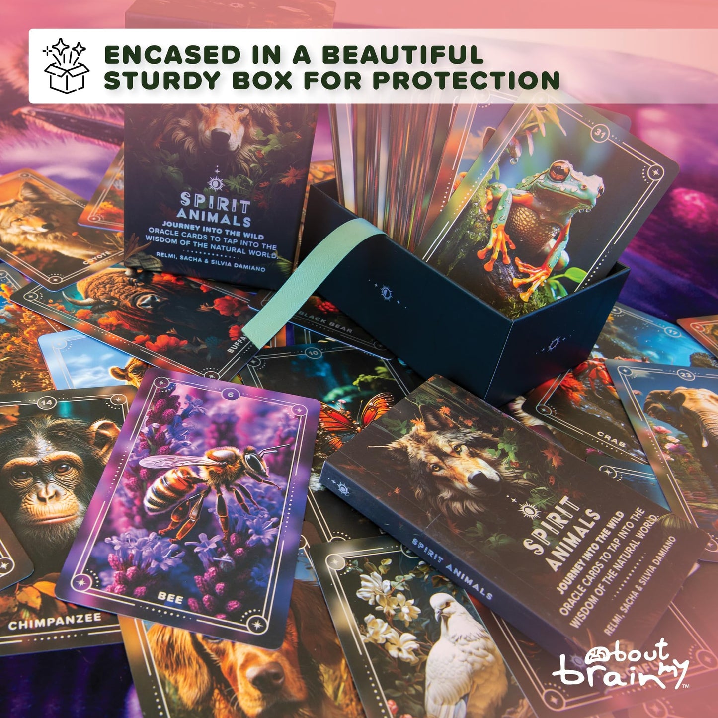 About my Brain Spirit Animals Oracle Deck | Edition 2 | 96 Oracle Cards and Pocket Guidebook | Journey Into The Wild | Complement Your Tarot Card Practice