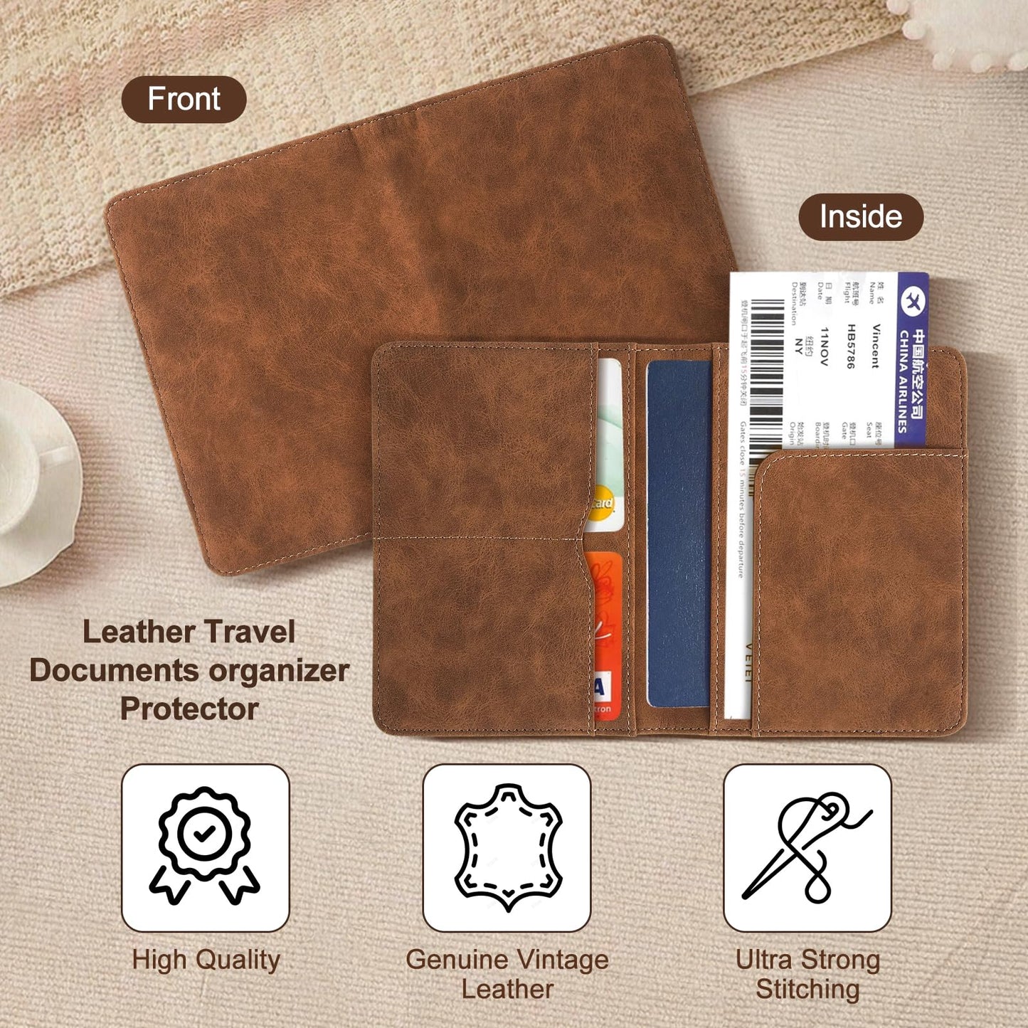Vikings Gift Leather Passport Holder for Men Personalized Engraved Passport Holder, Nordic Norse Amulet Wallet, vikings Warrior Wallet Norse Gods Gifts (Vikings)