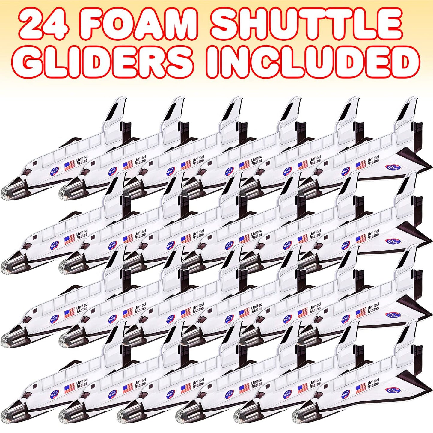 ArtCreativity Space Shuttle Gliders & Mini Astronaut Paratroopers
