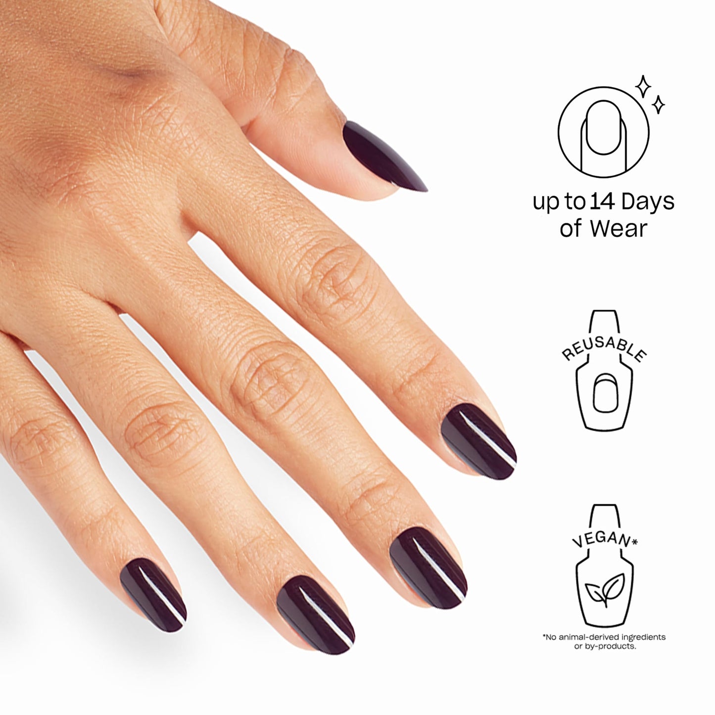 OPI On Point O Suzi Mio | Short Round Dark Purple Press On Nails | 24 Count with Nail Glue | Long Lasting, Reusable, Non-damaging | Fall 2025 Shades