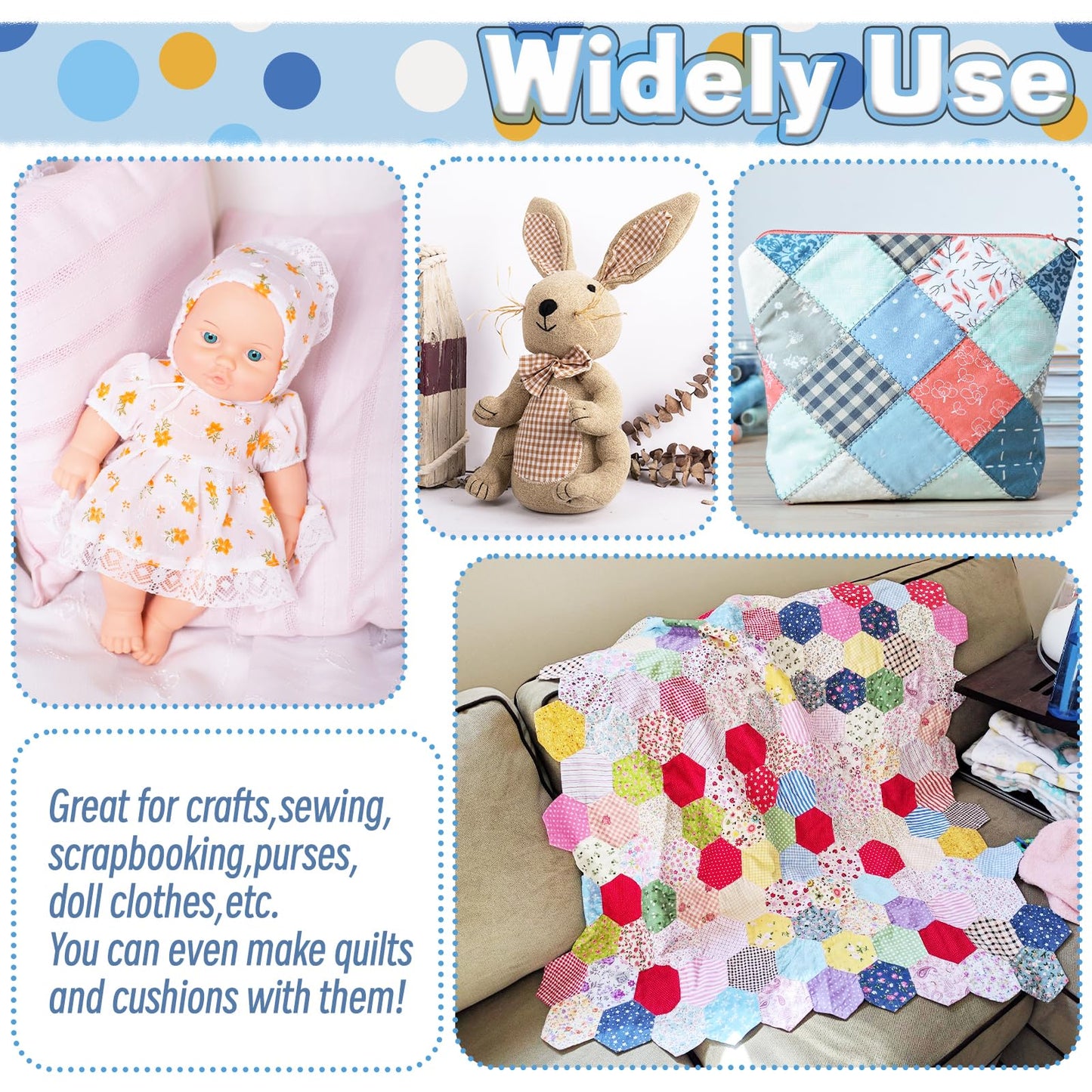 150Pcs 4" x 4" (10cm x 10cm) Cotton Craft Fabric Bundle Squares,Squares Sheets Patchwork,Pre-Cut Quilt Squares,DIY Sewing Quarters Bundle,Quilting Fabric Bundles