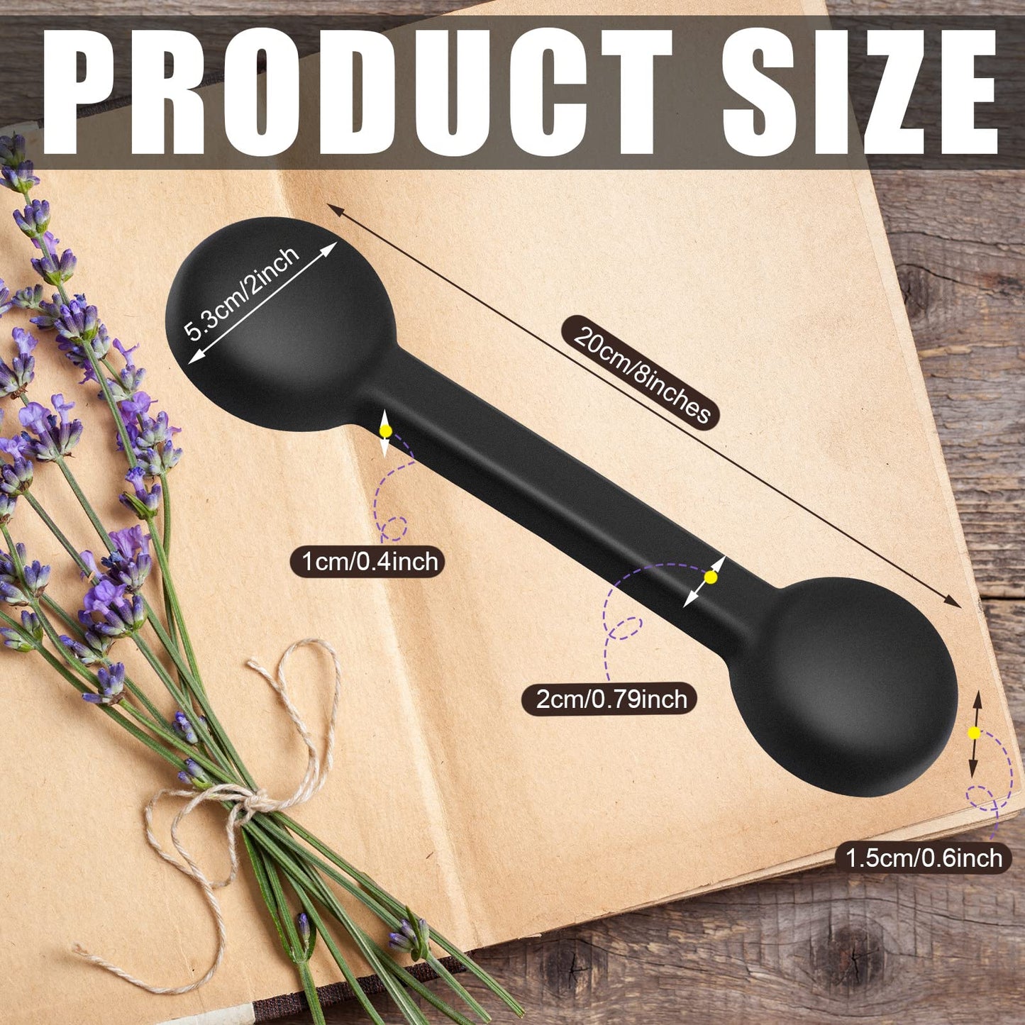 2 Pieces Weighted Bookmarks Book Weight Page Holder Rubber Book Weight Bookmark Portable Weighted Rubber Page Holder for Adults Reading(Black)