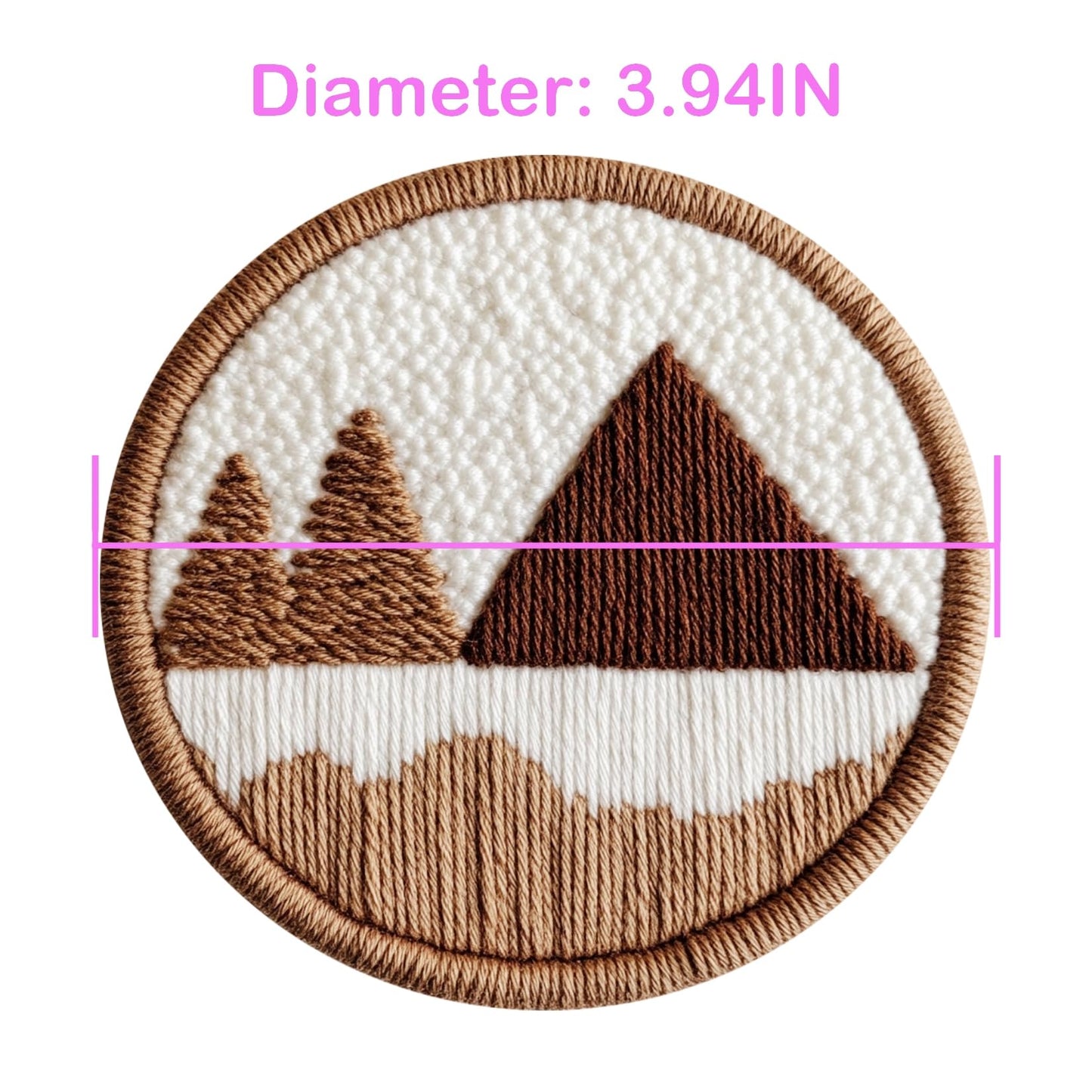 57lilina 6pcs Landscape Punch Needle Coaster Kit for Kids Beginners Adults, Complete Punch Needle Stitching Embroidery Art Coasters Kit for Kids Adult Beginner Punch Needling Coaster