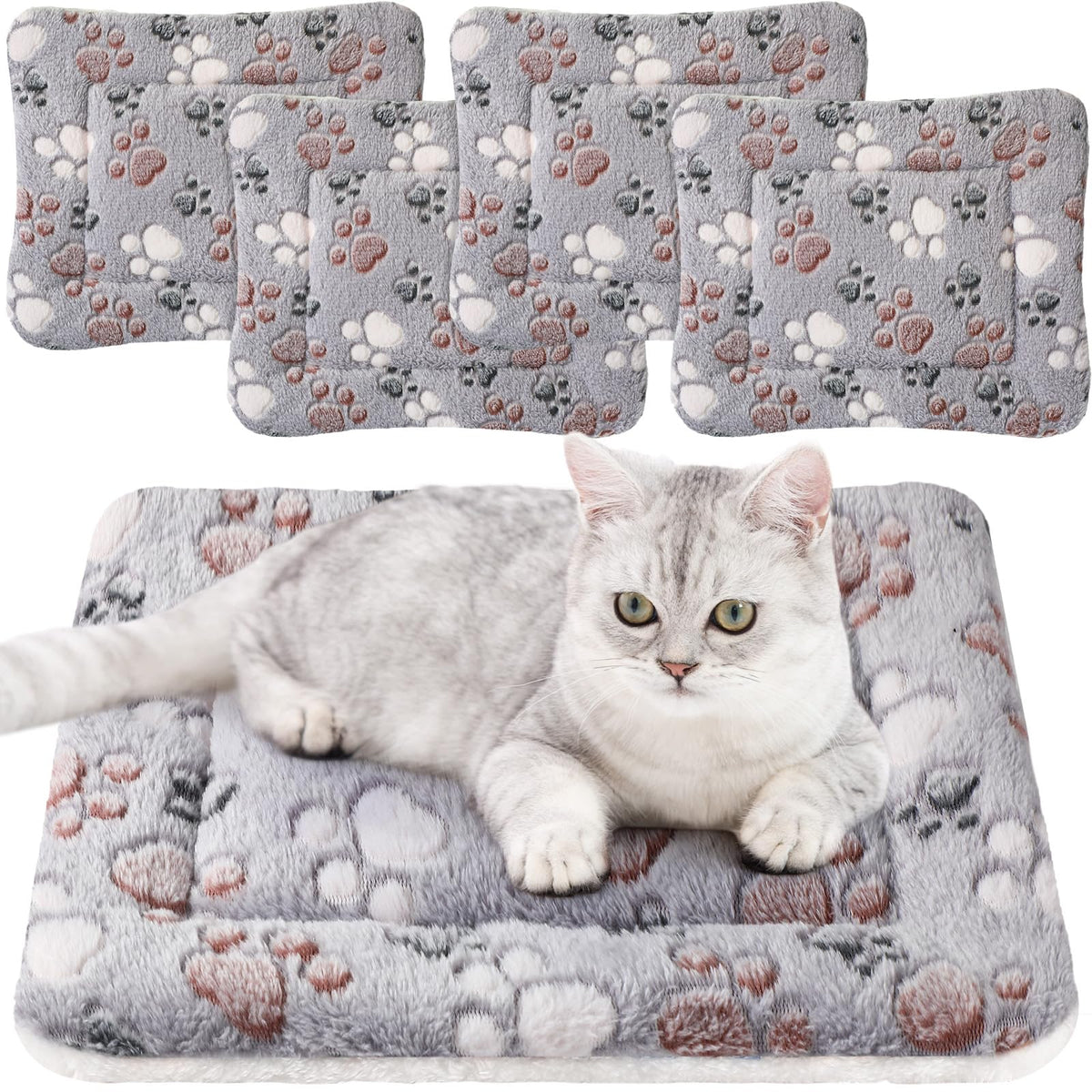 Tuanse 4 Pack Soft Pet Bed Mat Small Dog Crate Fleece