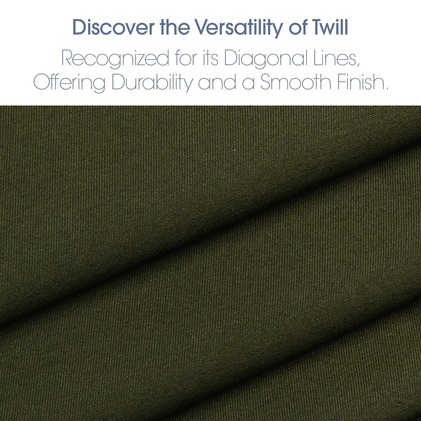 Pico Textiles 2 Yards Bolt Olive Green Poly Cotton Twill Fabric - 65% Polyester 35% Cotton - 60" Wide - Sold by The Yard - for Pants, Jackets, Skirts, Upholstery, and Work Uniforms