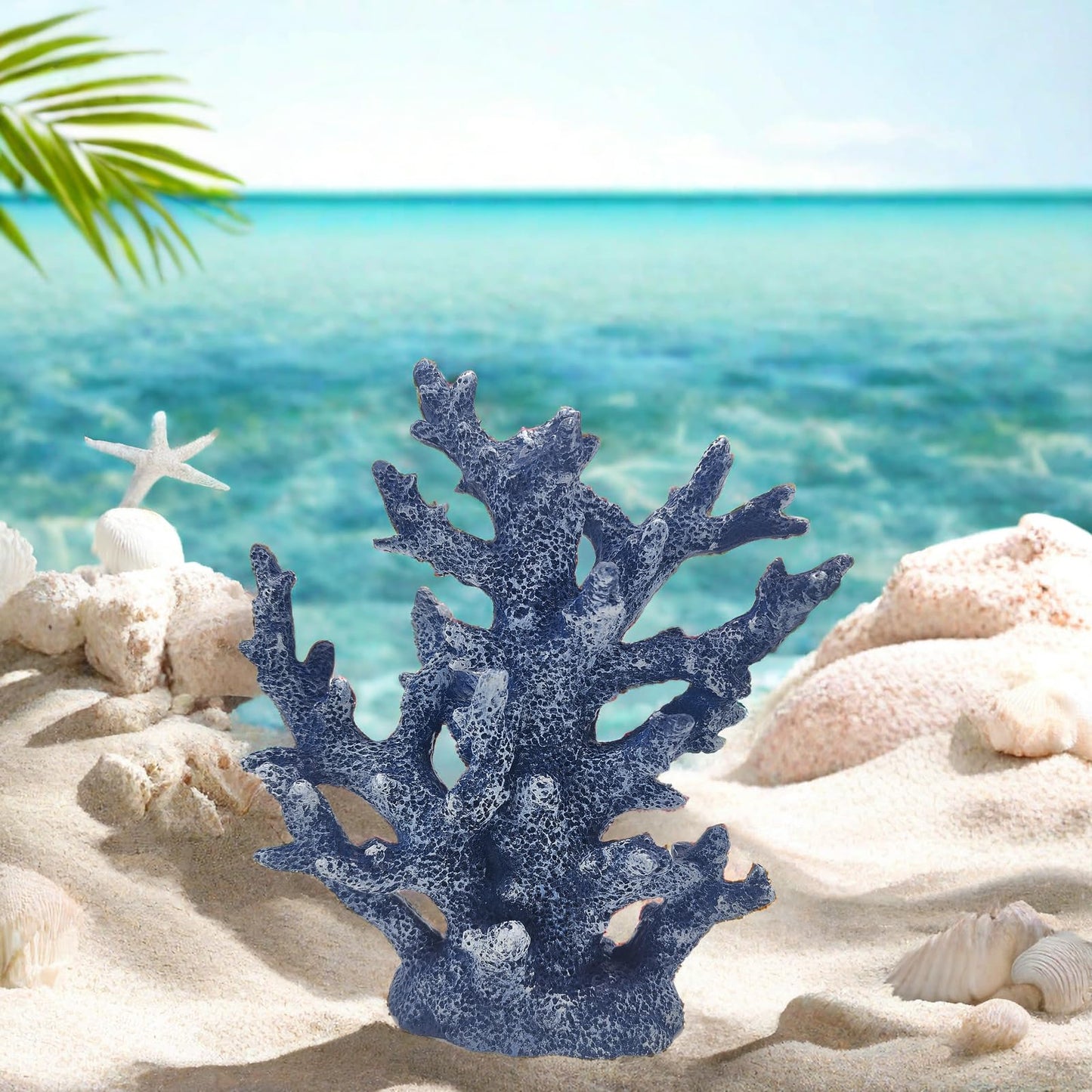 Etlemonde Beach Coastal Decor Coral Reef Home Decor Coral Statue Sculpture Home,Desk,Bathroom,Desktop Shelf Statue,Marine Themed Gifts