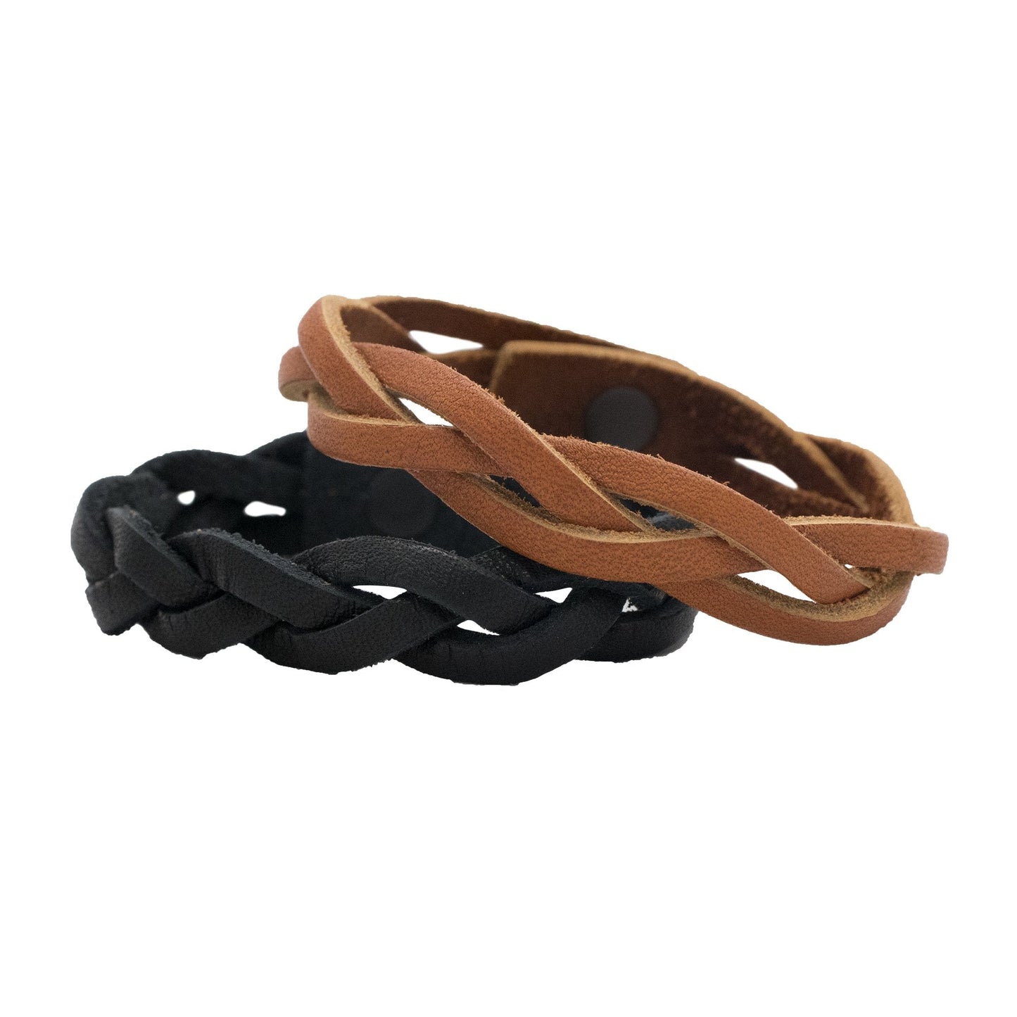 Realeather Silver Creek Silver Creek Leather Kit, Mystery Braid Bracelets (CS413608), Black and Brown