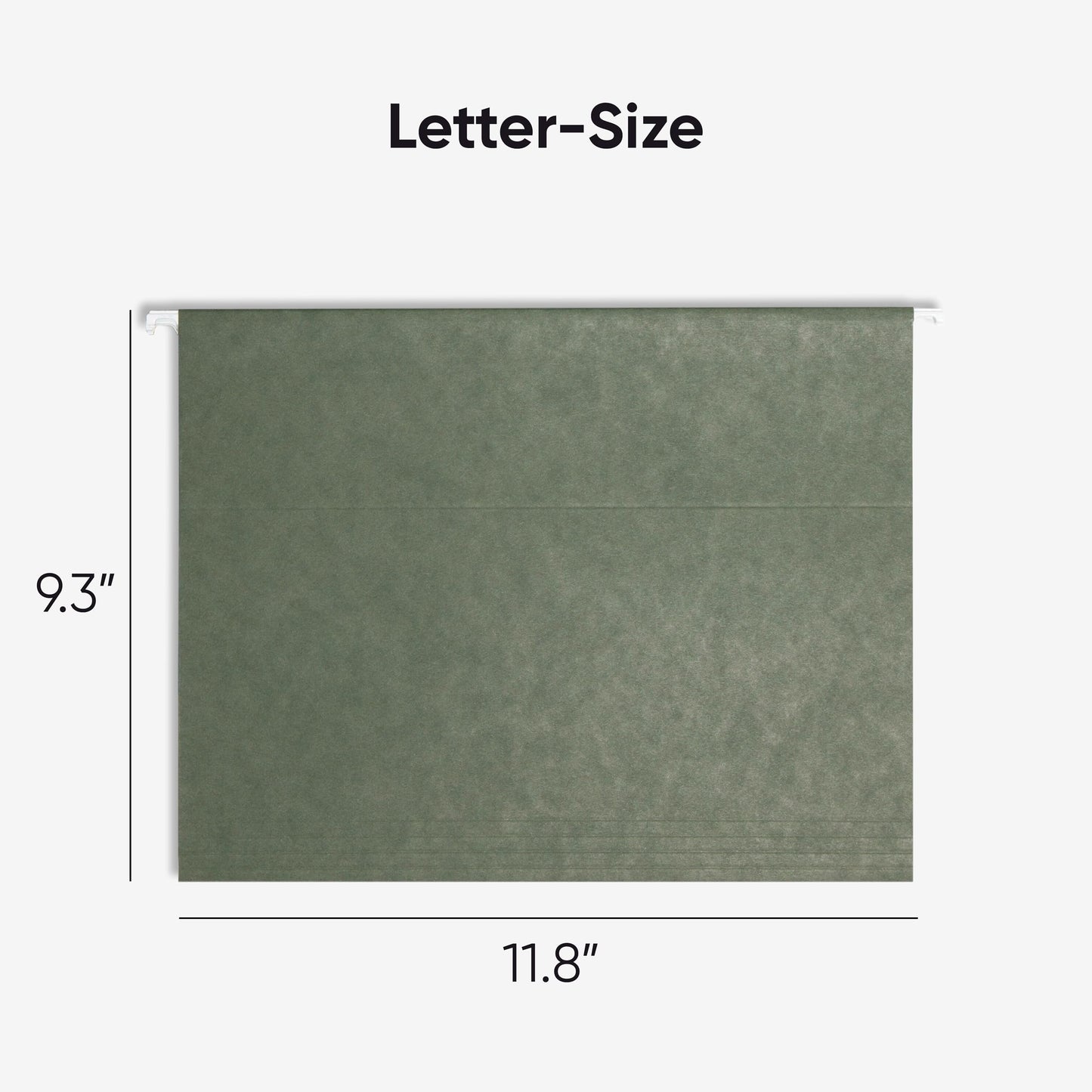Smead Hanging File Folder, 1/5-Cut Adjustable Tab, Letter Size, Standard Green, Hanging Folders for Filing Cabinets, File Organizer Folder, 25 Count