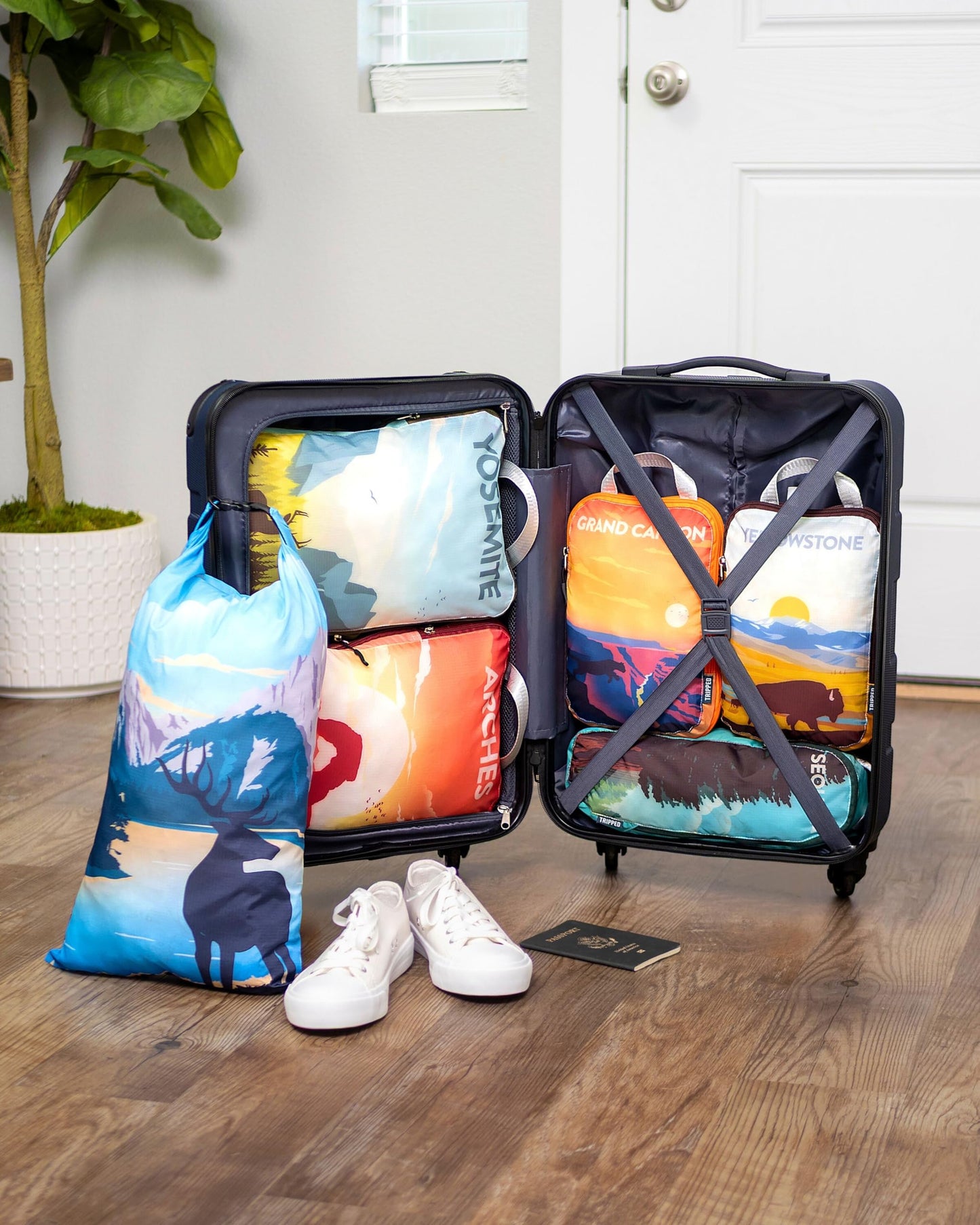 Compression Packing Cubes for Travel, 6-Piece Lightweight Packing Cubes Set for Carry-On Luggage & Backpacks – TRIPPED Travel Gear (National Park)