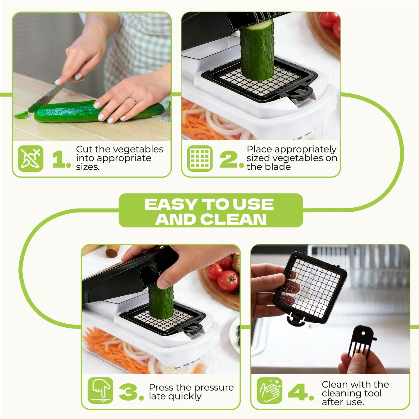 LENoll 17-in-1 Vegetable Chopper, Multifunctional Mandoline Slicer, Onion Dicer Veggie Cutter with Container & Gloves, Food Chopper for Potato Carrot Garlic Salad, Kitchen Gadgets for Home Cooking