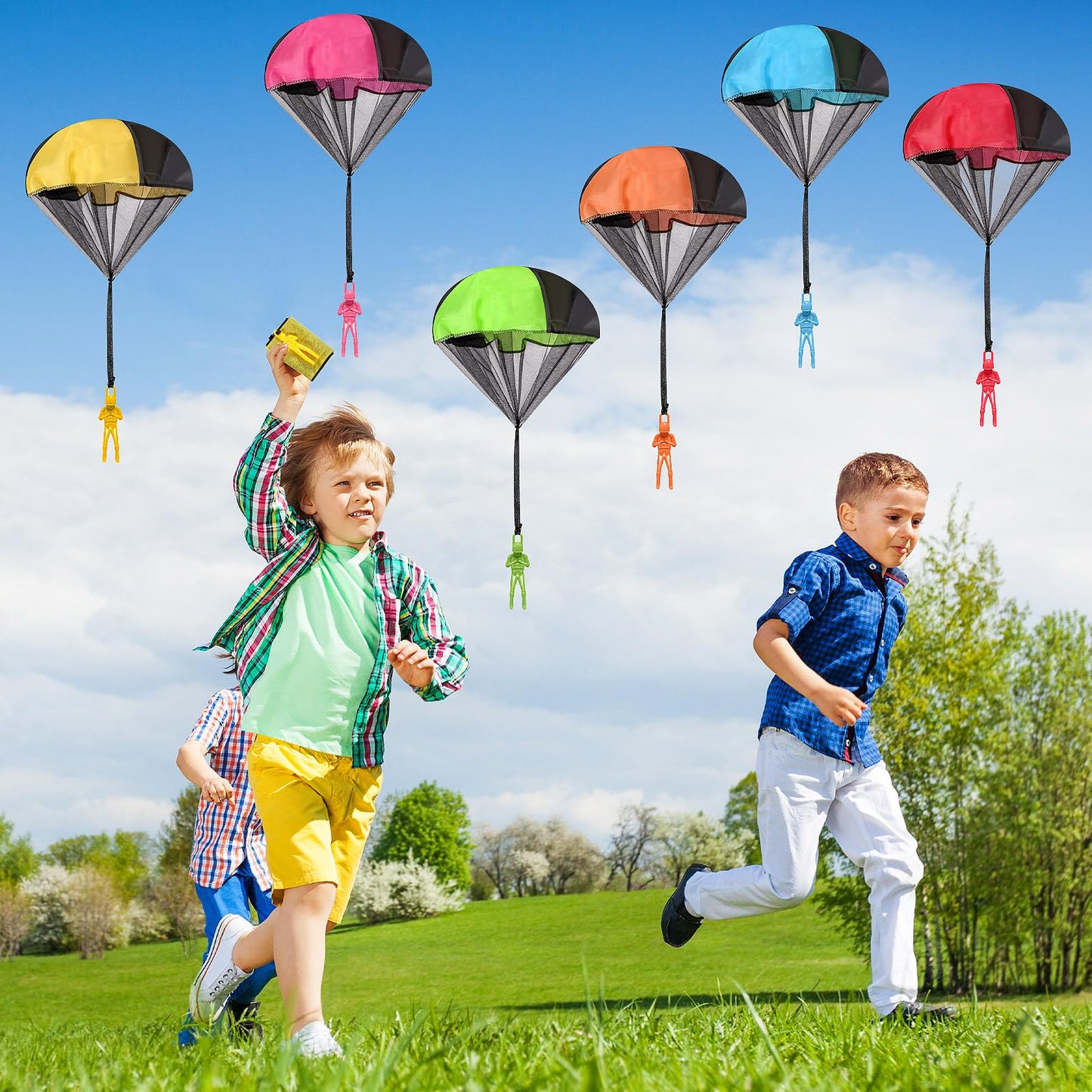 Wizzosivoor 36PCS Parachute Toy, No Tangle Throwing Men, Hand Throw Army Man, 6 Colors - Party Gifts, No Battery or Assembly Required