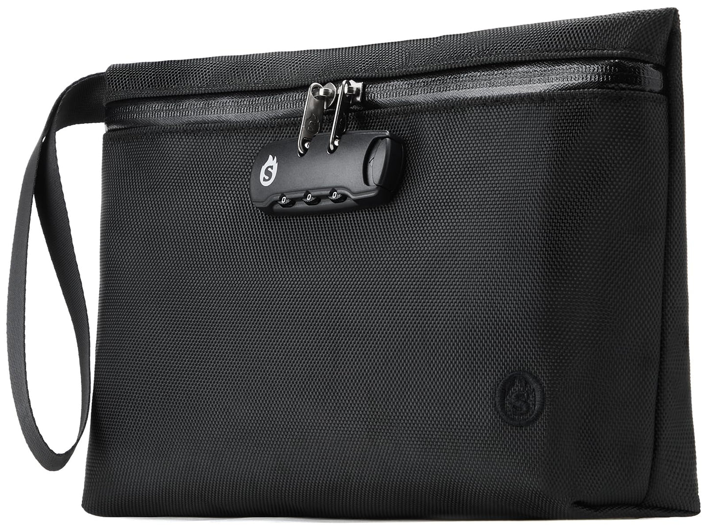 Smell Proof Bag with Combination Lock, Container Box Odor Proof Safe Travel Storage Case Odorless Organizer Gift for Friend, Black