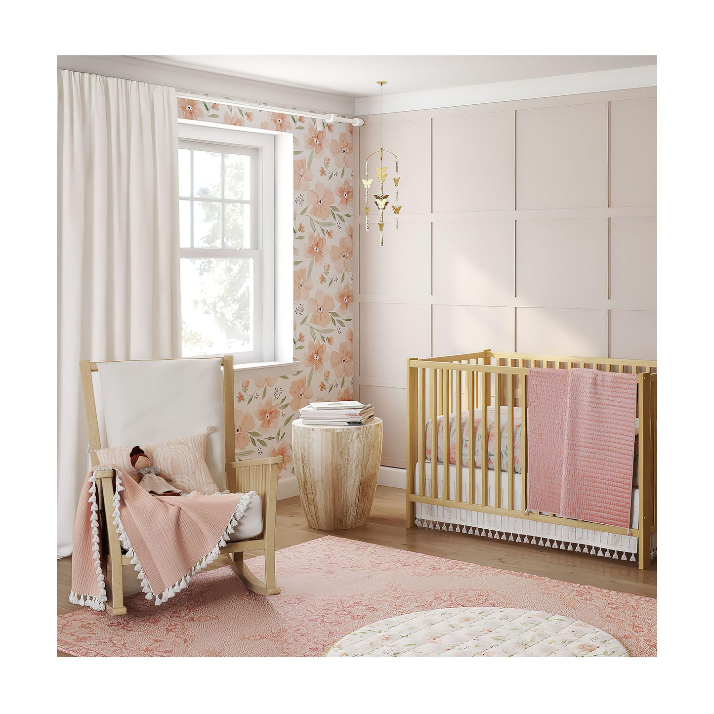 Crane Baby Butterfly Nursery Décor for Boys and Girls, Ceiling Hanging, 6" x 6" X 36"