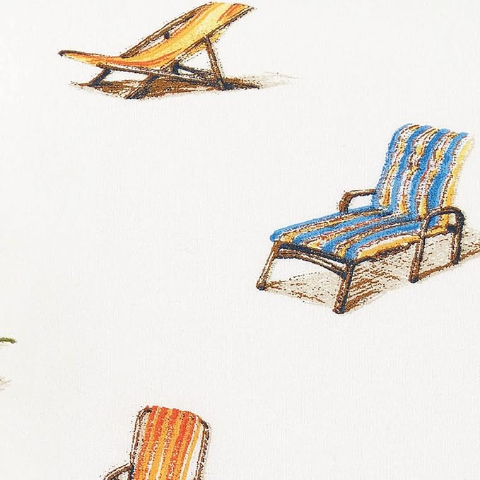 Tommy Bahama - King Sheets, Cotton Percale Bedding Set, Crisp & Cool, Stylish Bedding Set (Beach Chairs Multi, King)