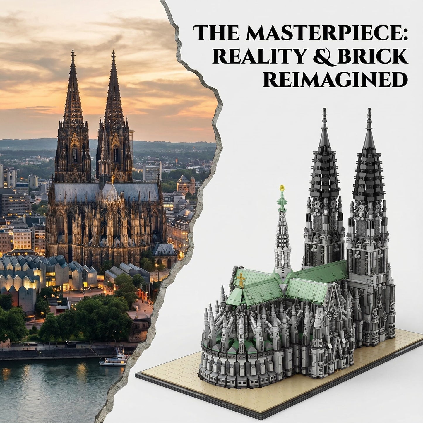BBTiloBrix Cologne Cathedral Building Block Set, MOC Gothic Architecture Model, Advanced Building Kit, Authentic Replica of Germany’s Church Iconic Landmark, Large Display Dec for Adults(8614Pieces)