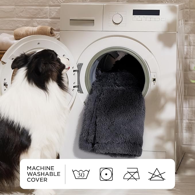 Bedsure Human Dog Bed for Adult, Plush Giant Calming Nest Bed Orthopedic