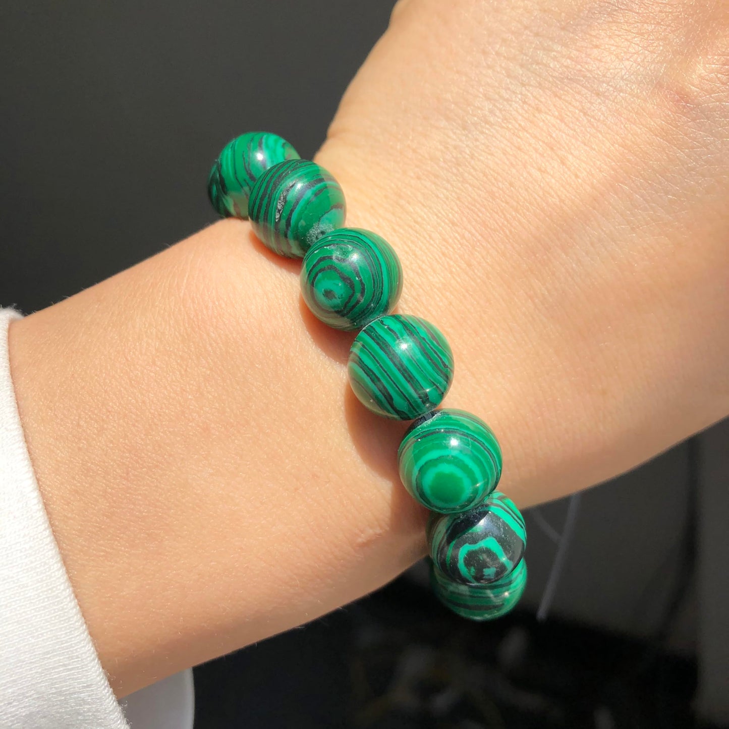 6mm Glossy Malachite Natural Stone Beads Round Loose Beads for Jewelry Making Yochus DIY Beads Bracelet Necklace