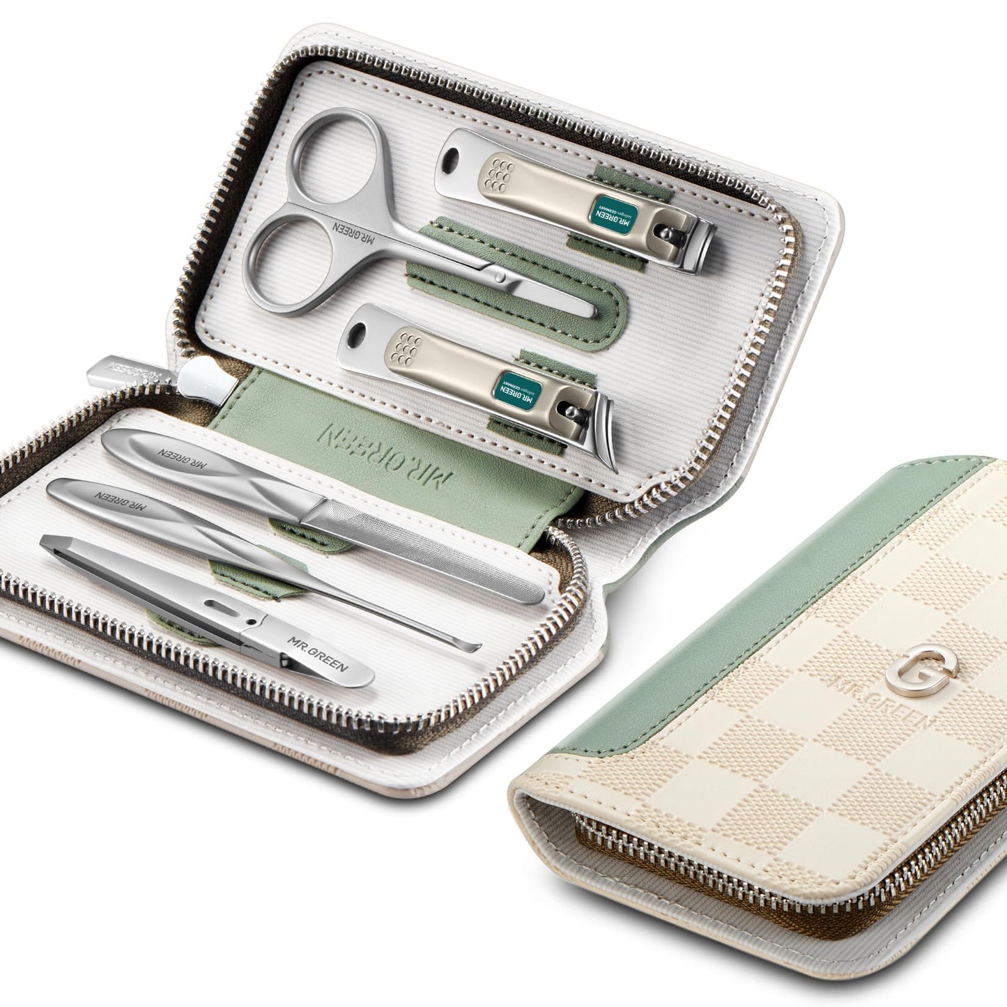 MR.GREEN Manicure Sets Light Luxury Nail Clipper Kits Personal Care Tools Fashion Contrasting PU Case (Mr-8884)