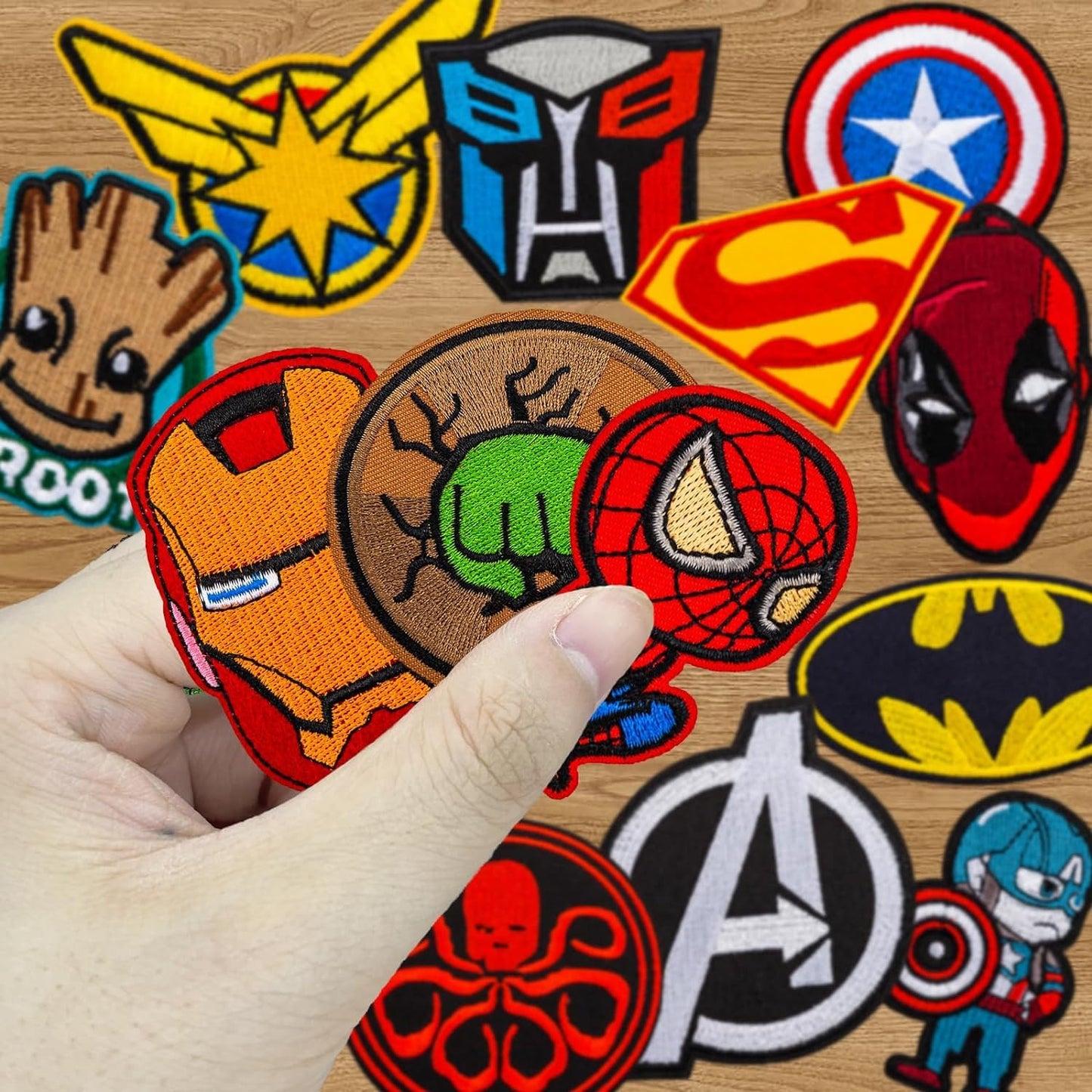 20Pcs Cute Anime Iron On Patches Embroidery Patches, Sew on Iron on Applique Embroidered Patches for Hats, Backpacks,Shirt,Shoes