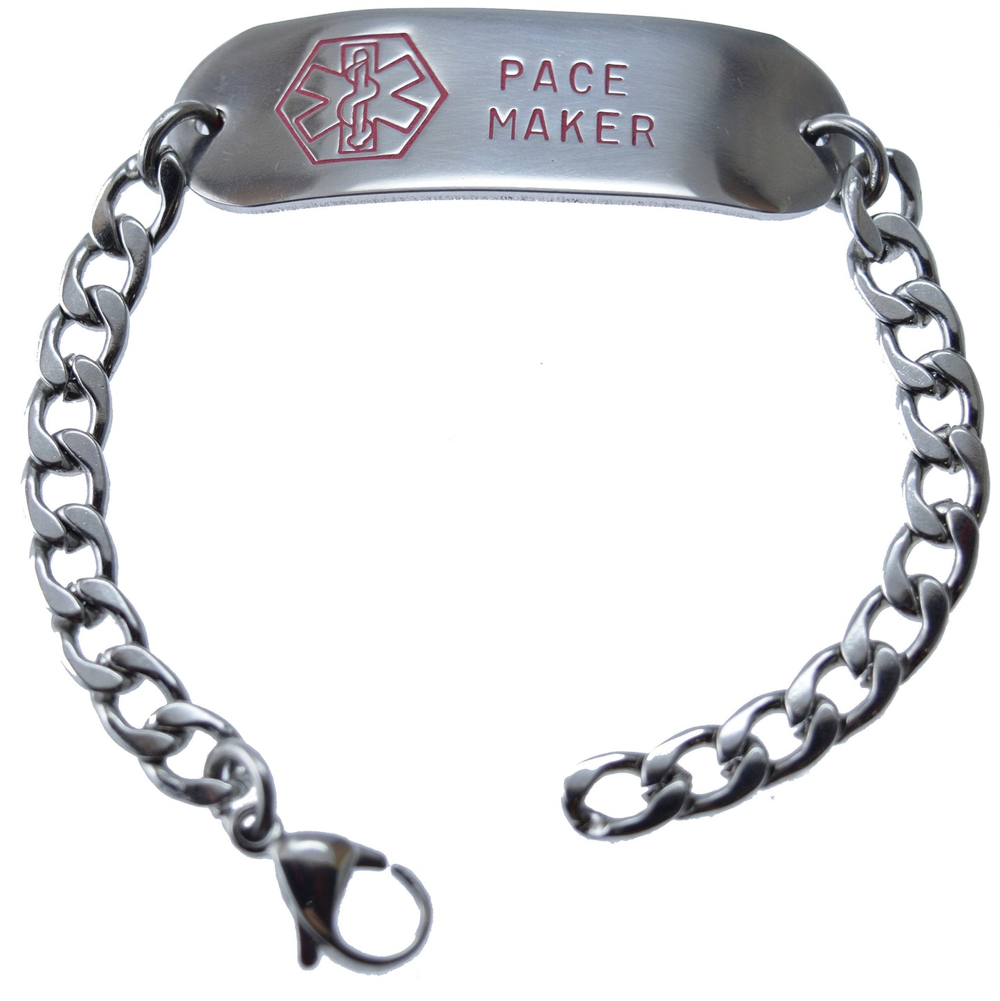 Personalized Medical Alert Bracelet, Customizable on both sides, multiple sizes, Adjustable, Stainless steel