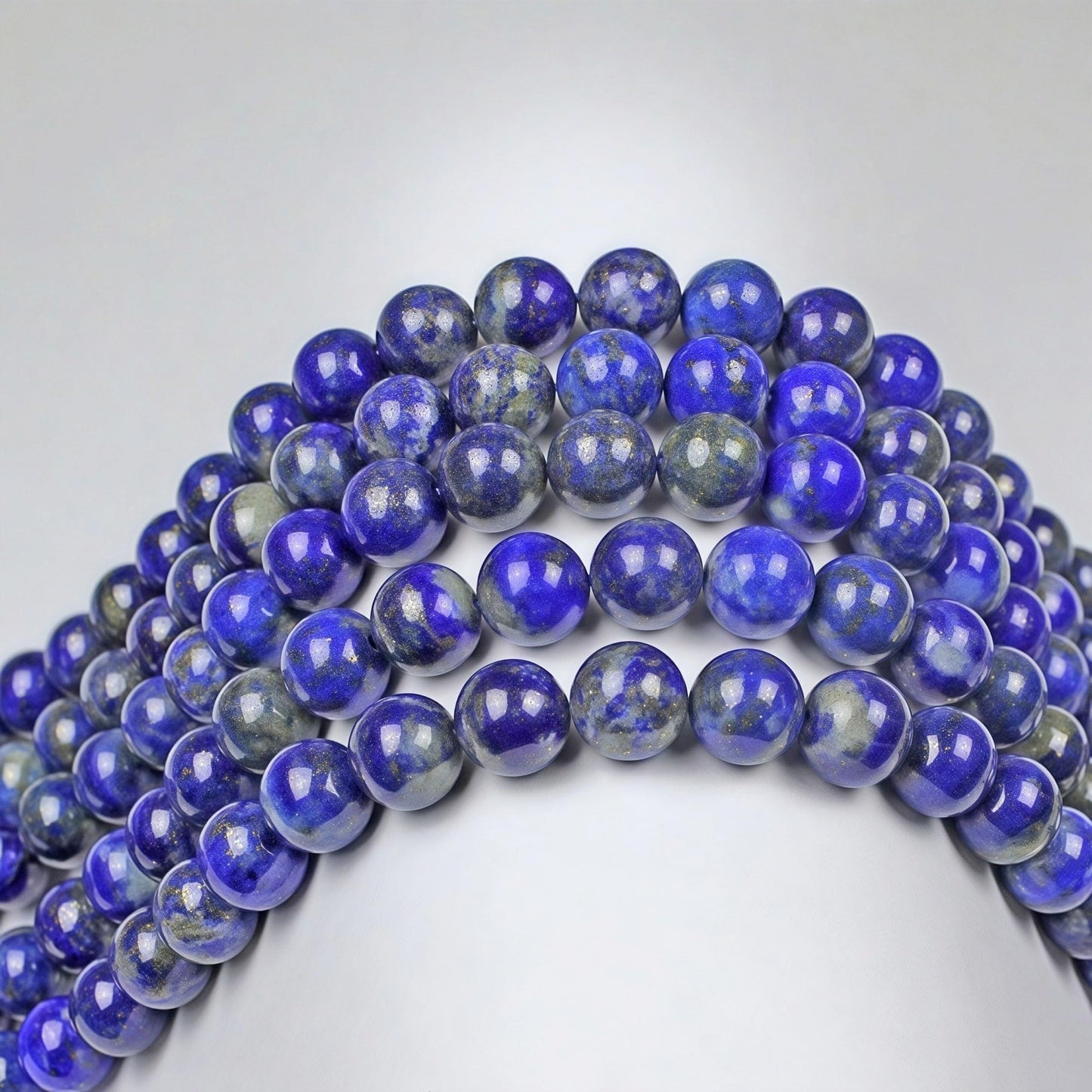 MJDCB Natural Lapis Lazuli Gemstone Loose Beads Round 8mm Energy Stone Healing Power for Jewelry Making