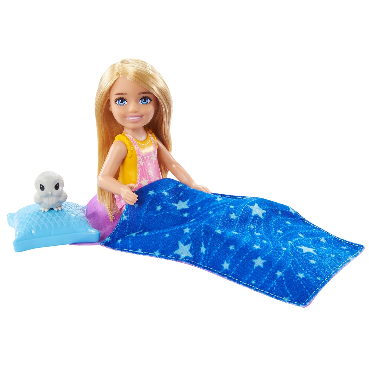 Barbie It Takes Two Camping Playset with Blonde Chelsea Small Doll Owl, Sleeping Bag & Accessories