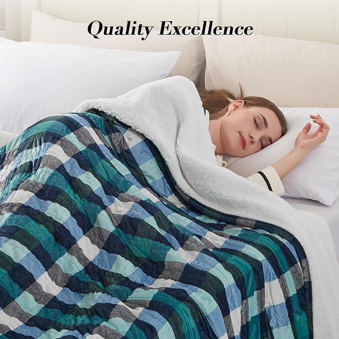 Westinghouse Electric Blanket King Size, Flannel to Sherpa Heated Blanket with 10 Heating Levels & 1 to 12 Hours Auto Off, Fast Heating, Machine Washable, 100 * 90 Inch, Green