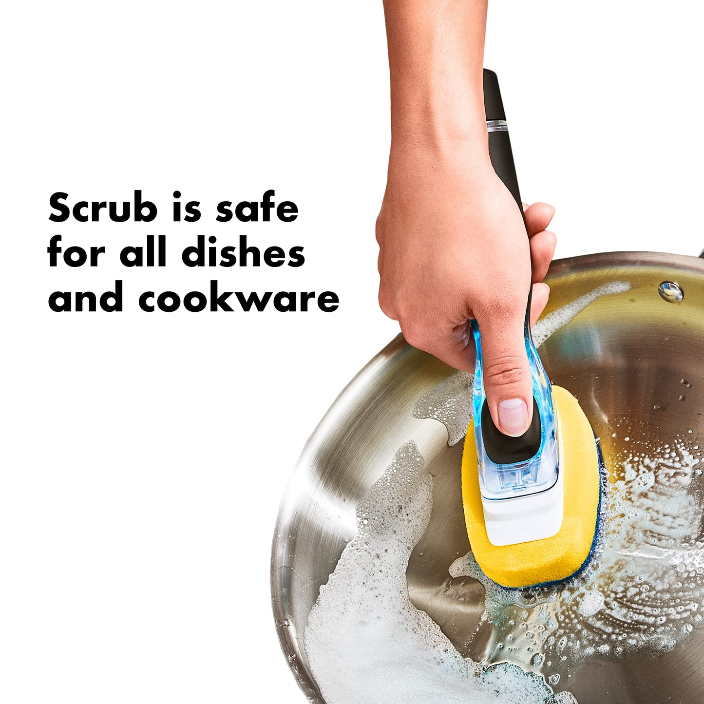 OXO New Good Grips Soap Dispensing Dish Scrub, Yellow