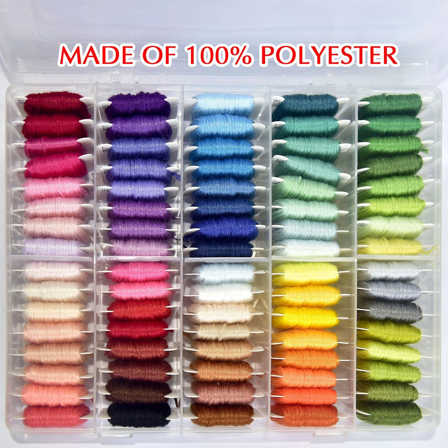 Friendship Bracelet String Kit String Bracelet Making Kit with 80 Skeins Embroidery Floss Cross Stitch Thread with Storage Box