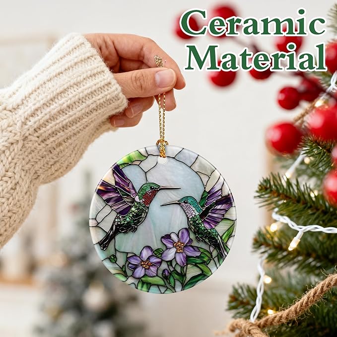 Hummingbird Ornament | Christmas Ornaments, Christmas Decorations, Hanging Ornaments for Tree, Holiday Decor Gifts | Hummingbird Gifts for Women, Friend, Coworker | Gift Exchange Ideas